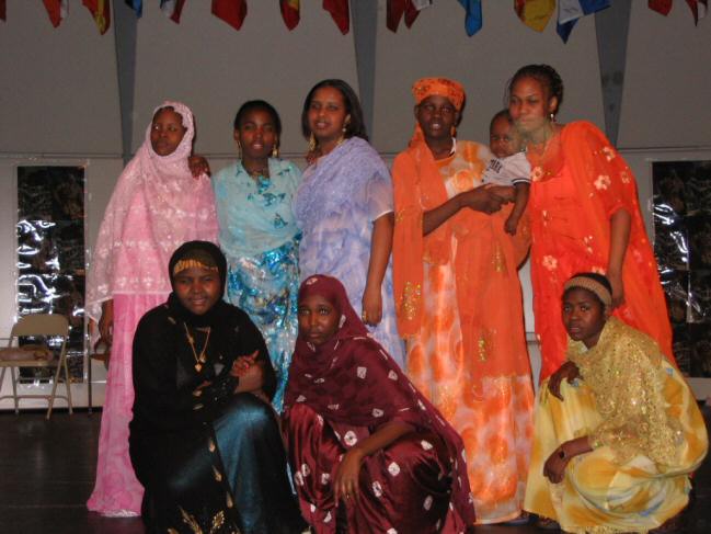 The Somali girls all dressed up for show time!